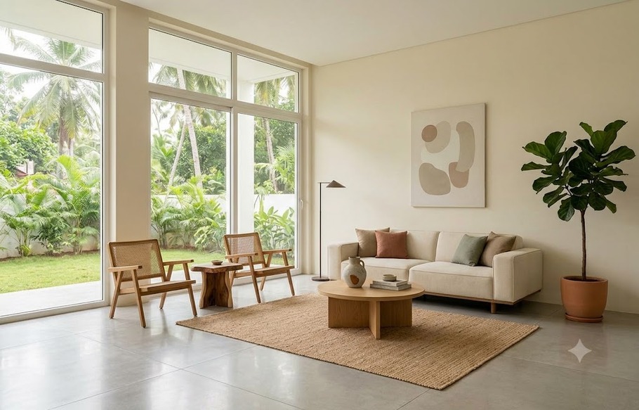 Modern Home Interior Trends in Kerala: How to Style Earth Tones, Cane & Linen Upholstery | Inlite Furnishings